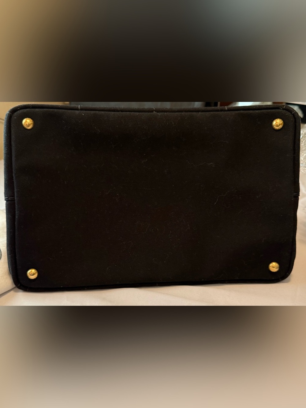 Prada Black Canapa Canvas Tote - Picture 7 of 8